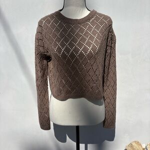 Brown Knit Women's Sweater